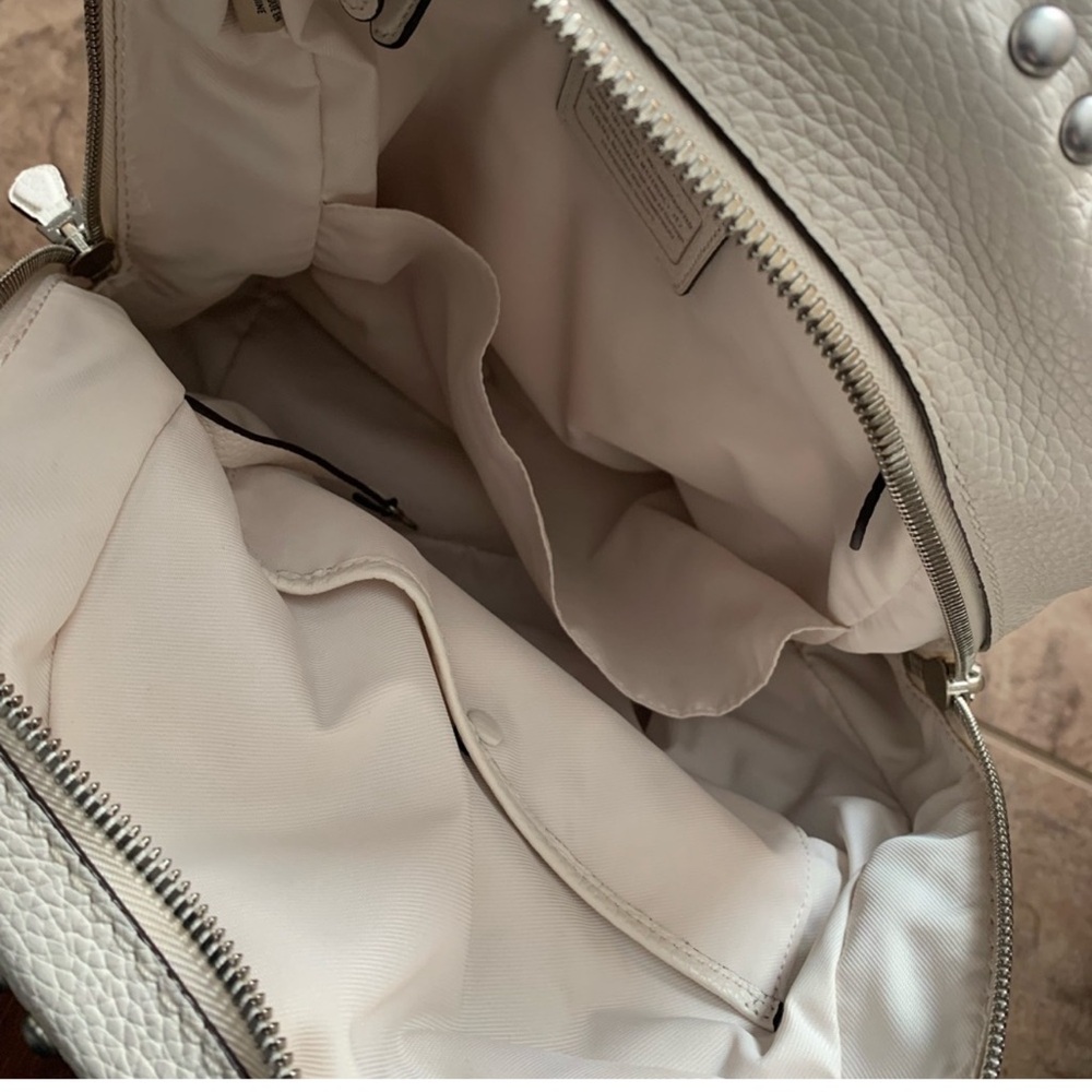 Coach Cream Leather studded backpack (with all original packaging) - Picture 9 of 11
